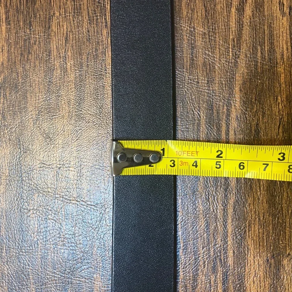 Men Genuine Leather‎ Belt Black 1.5